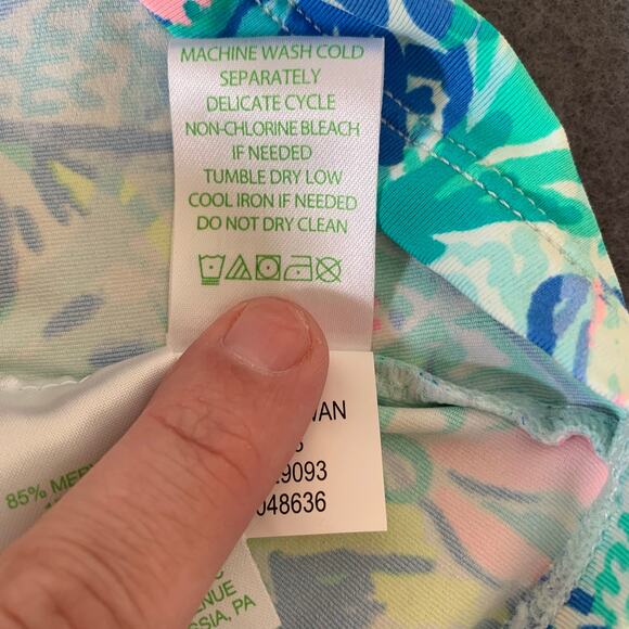 NWT Lilly Pulitzer Upf 50+ Luxletic Meryl Nylon Avida Bra Tank In Mermaids Cove - Picture 8 of 11